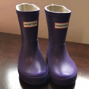Hunter rain boots, toddler size 5, purple